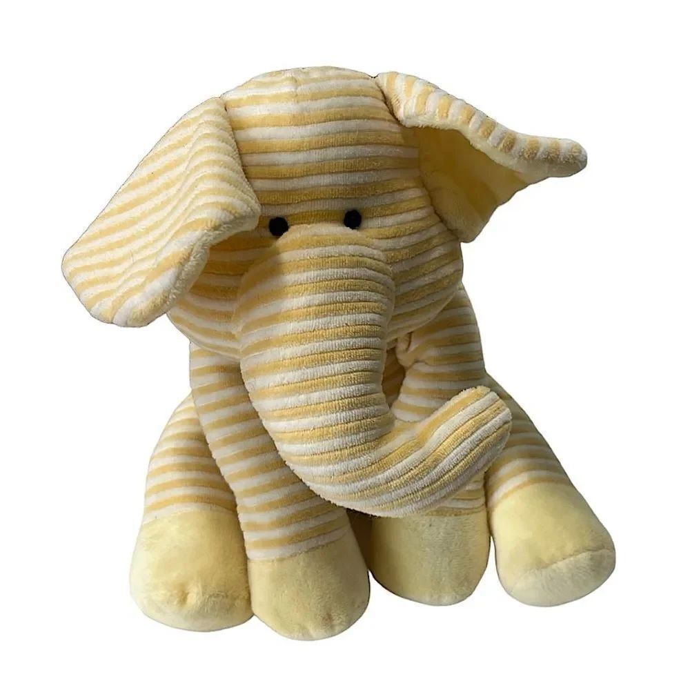 Animal Adventure Baby Elephant Plush Yellow Striped Stuffed Animal Lovey 12”